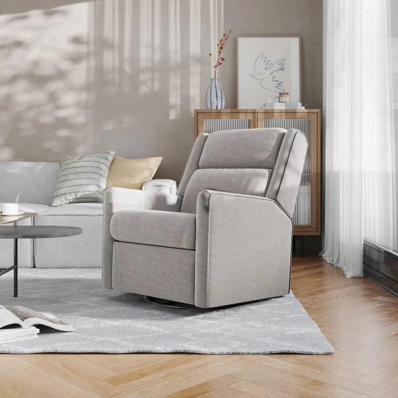 Manual Rocking Recliner Chair with Swivel and Gliding Motion