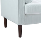 2 Pack Modern Corduroy Wide Armchair with Bolster Pillows