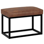 WYNDENHALL Kerwood 26 inch Wide Contemporary Rectangle Ottoman Bench in Faux Leather