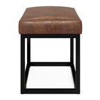 WYNDENHALL Kerwood 26 inch Wide Contemporary Rectangle Ottoman Bench in Faux Leather
