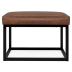 WYNDENHALL Kerwood 26 inch Wide Contemporary Rectangle Ottoman Bench in Faux Leather