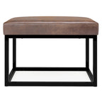 WYNDENHALL Kerwood 26 inch Wide Contemporary Rectangle Ottoman Bench in Faux Leather