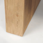 Athelia Light Brown Solid Wood Square Accent Table