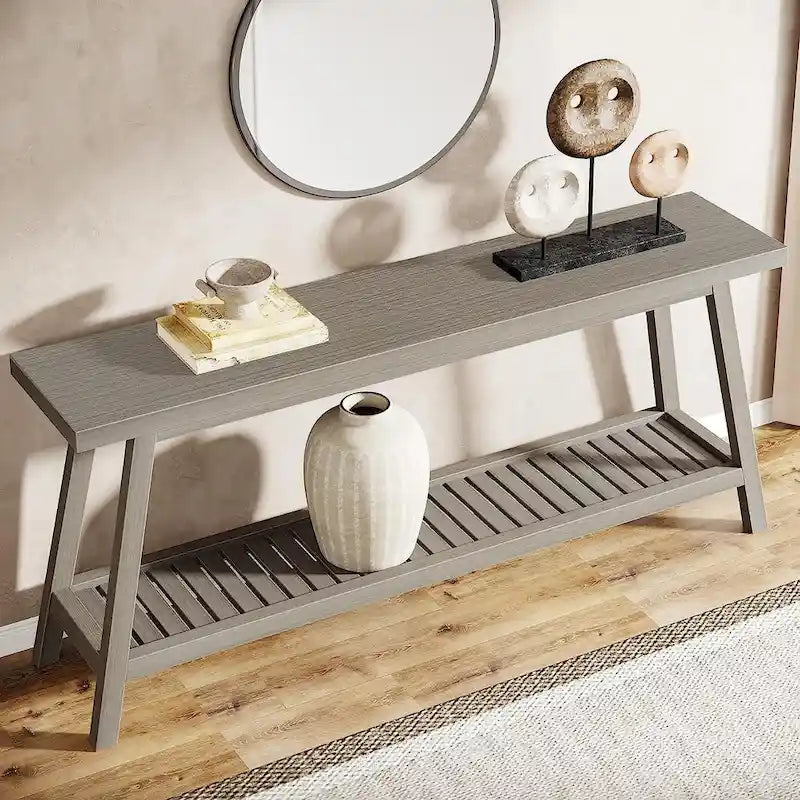 Farmhouse Console Entryway Table, 70.9 Inches Extra Long