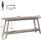 Farmhouse Console Entryway Table, 70.9 Inches Extra Long