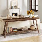 Farmhouse Console Entryway Table, 70.9 Inches Extra Long