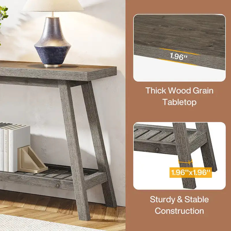 Farmhouse Console Entryway Table, 70.9 Inches Extra Long