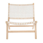 dora Leather Woven Accent Chair - 25.2 W x 31.5 L x 26.8 H - 25Wx31Dx27H