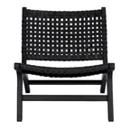 dora Leather Woven Accent Chair - 25.2 W x 31.5 L x 26.8 H - 25Wx31Dx27H