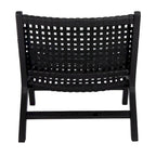 dora Leather Woven Accent Chair - 25.2 W x 31.5 L x 26.8 H - 25Wx31Dx27H