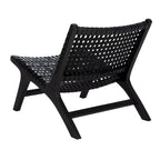 dora Leather Woven Accent Chair - 25.2 W x 31.5 L x 26.8 H - 25Wx31Dx27H