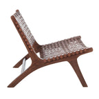 dora Leather Woven Accent Chair - 25.2 W x 31.5 L x 26.8 H - 25Wx31Dx27H