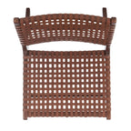dora Leather Woven Accent Chair - 25.2 W x 31.5 L x 26.8 H - 25Wx31Dx27H