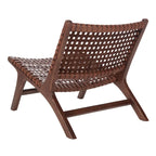 dora Leather Woven Accent Chair - 25.2 W x 31.5 L x 26.8 H - 25Wx31Dx27H