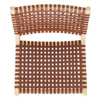dora Leather Woven Accent Chair - 25.2 W x 31.5 L x 26.8 H - 25Wx31Dx27H