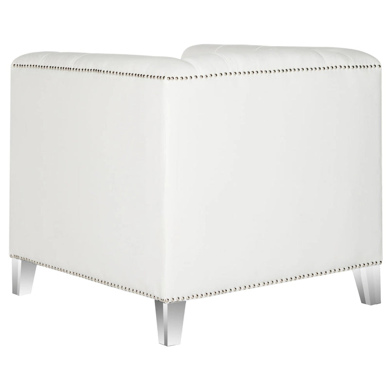 SAFAVIEH Kamilah White/ Clear Club Chair - 31.9 x 33.9 x 29.9 - 32Wx34Dx30H