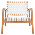SAFAVIEH Vena Leather Woven Accent Chair - 30 W x 28 D x 28 H - 30Wx28Dx28H