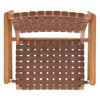SAFAVIEH Vena Leather Woven Accent Chair - 30 W x 28 D x 28 H - 30Wx28Dx28H