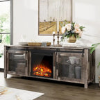 WAMPAT 36 inch 3 Sided Glass Electric Fireplace InsertBlack