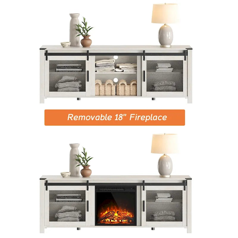 WAMPAT 36 inch 3 Sided Glass Electric Fireplace InsertBlack