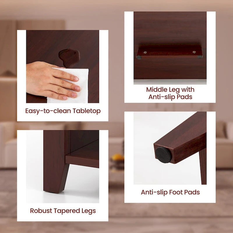 CCostway ostway Lift Top Coffee Table with Hidden Compartment and - See Details