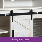 Sliding Barn TV Stand Entertainment Center for 75 TV