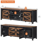 Sliding Barn TV Stand Entertainment Center for 75 TV