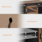 Sliding Barn TV Stand Entertainment Center for 75 TV