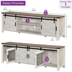 Sliding Barn TV Stand Entertainment Center for 75 TV