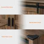 Sliding Barn TV Stand Entertainment Center for 75 TV