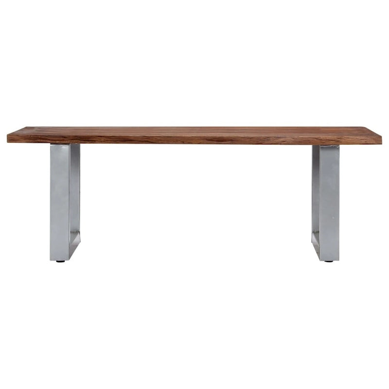 vidaXL Coffee Table with Live Edges Home Living Room Square Solid Wood Acacia - 45.3x23.6x15.7 (L x W x H)