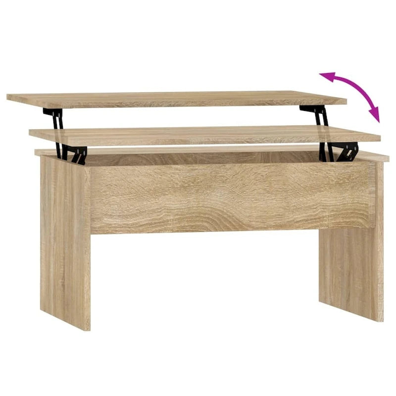 vidaXL Coffee Table Lift Top End Table Accent Side Sofa Table Engineered Wood - 31.5 x 19.9 x 16.3