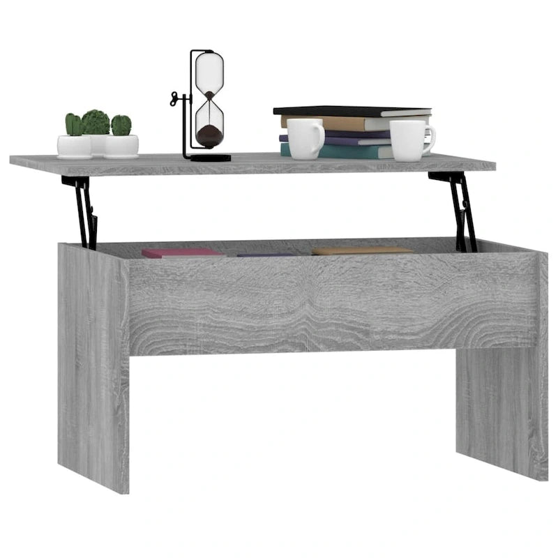 vidaXL Coffee Table Lift Top End Table Accent Side Sofa Table Engineered Wood - 31.5 x 19.9 x 16.3