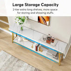 Industrial Wood Console Sofa Table for Entryway Hallway
