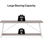 Industrial Wood Console Sofa Table for Entryway Hallway