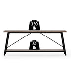 Industrial Wood Console Sofa Table for Entryway Hallway