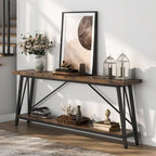 Industrial Wood Console Sofa Table for Entryway Hallway