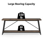 Industrial Wood Console Sofa Table for Entryway Hallway