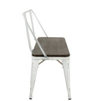 42 Espresso Bamboo Seat with White Stand Bench
