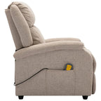 vidaXL Massage Chair Cream Fabric - 71 x 92 x 96 cm