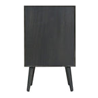 28 Inch Accent Cabinet, 1 Drawer, Pine, Woven Rattan Design - 28 H x 13.5 W x 16.5 L Inches