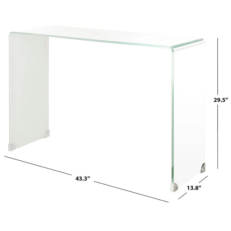 SAFAVIEH Modena Ombre Glass Console Table - Clear / Blue - 43.3 x 13.8 x 29.5 - 43Wx14Dx30H