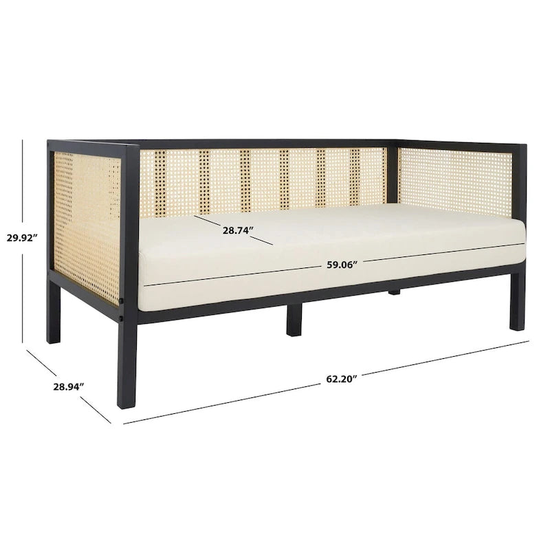 Mandie Rattan Sofa - 29 W x 62 D x 30 H - 29Wx62Dx29H