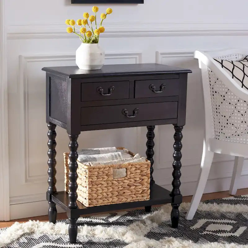 SAFAVIEH Ivie 3-Drawer Console Table - 23.5 W x 13 L x 29.5 H - 23.5 W x 13 L x 29.5 H - 24Wx13Dx30H