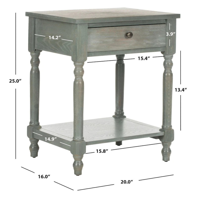 SAFAVIEH Wendel Accent Table - 20 x 16 x 25 - 20Wx16Dx25H