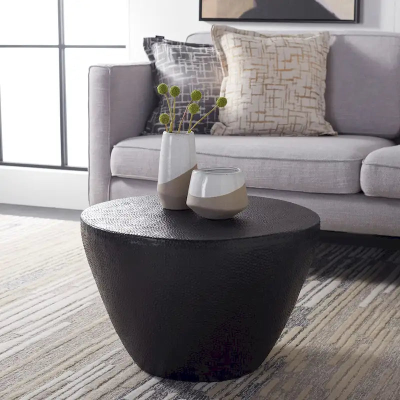 SAFAVIEH Carleen Drum Coffee Table - 24 W x 24 D x 16 H - 24Wx24Dx16H