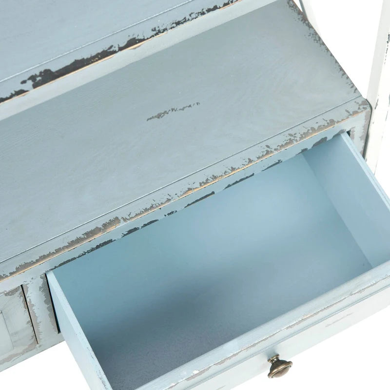 SAFAVIEH Zenia Pale Blue Storage Console Table - 33.9 x 15.2 x 34.8 - 34Wx15Dx35H