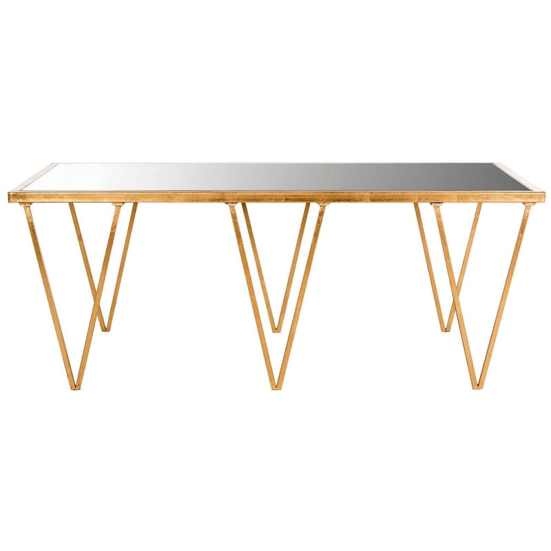 SAFAVIEH Armida Antique Gold Leaf Coffee Table - 48 x 18.3 x 27 - 48Wx18Dx27H