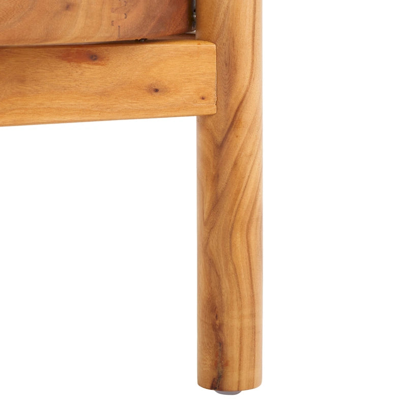 SAFAVIEH Couture Alberdine Rattan/Glass Accent Table - 23 In. W x 23 In. D x 24 In. H - 23W x 23D x 24H