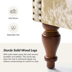 Ivan Traditional Animal Pattern Armchair with Nailhead Trim by